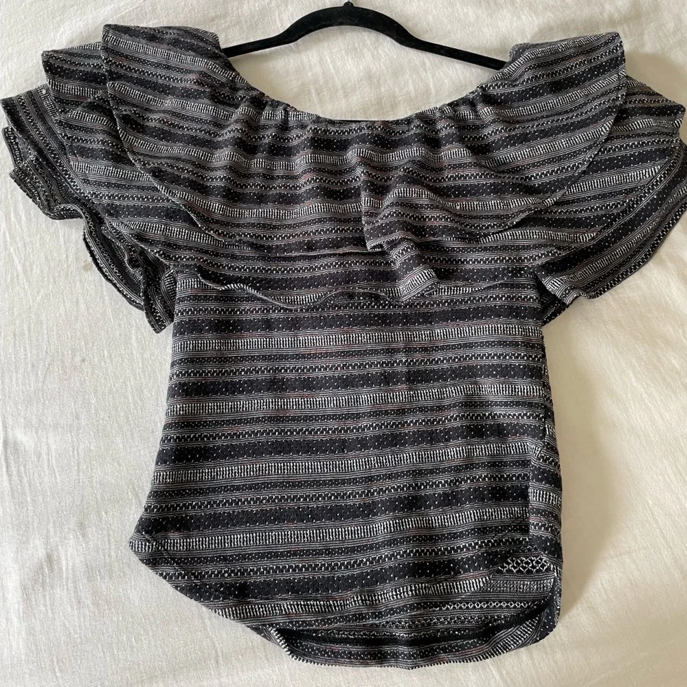 Free People Ruffle Patterned Top - Picture 3 of 4